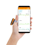 WEARO2 | Bærbar | Kontinuerlig Oksygen Monitor | Pulsoksymeter med bluetooth og gratis APP | IP62 for bruk ute | Vibrasjonsalarm |